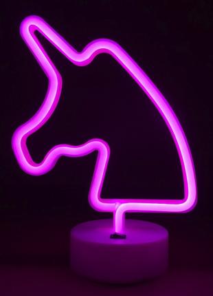 Неоновий нічник-світильник Єдиноріг LED для кімнати