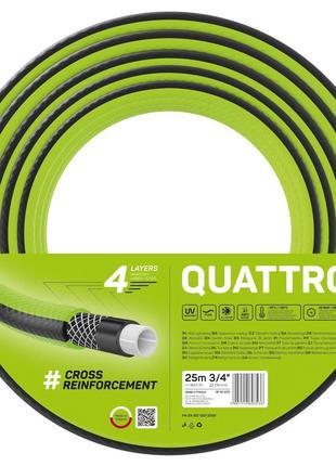 Cellfast Шланг садовий QUATTRO 3/4”, 25м, 4-х шаровий, до 20 Б...