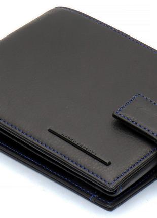 Чорний стильний чоловічий гаманець з блоком для документів із ...