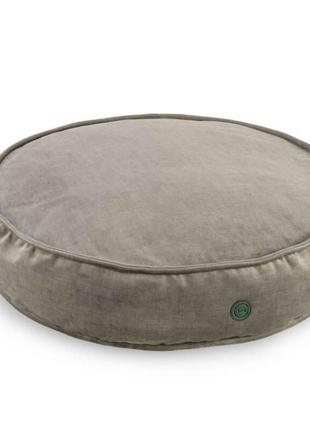 Круглий лежак-подушка для собак та котів Memory Foam Island Olive