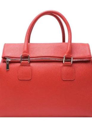 Жіноча шкіряна сумка Italian fabric bags 1426 black Червоний