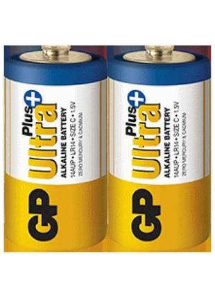 Батарейка LR14 2шт ULTRA ALKALINE 1.5V 14AUP-S2 C (спайка) ТМ GP