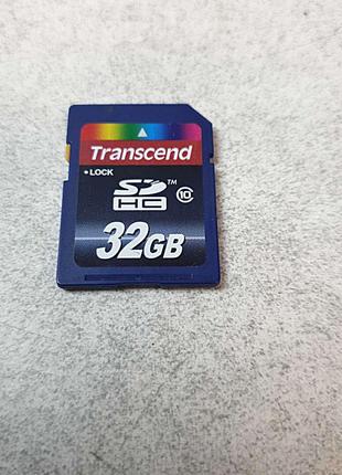 Карта флэш памяти Б/У Transcend SDHC 32GB Class 10