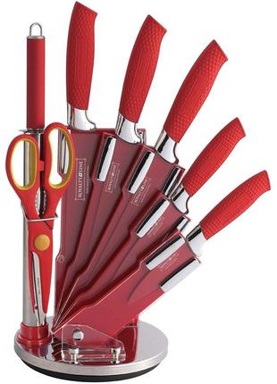 Набір ножів Royalty Line з 8 предметів червоний (RL-RED8W)
