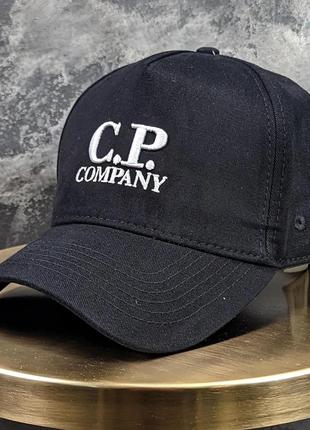Мужская Кепка бейсболка C.P.Company LUX белое лого