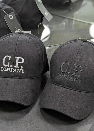 Мужская Кепка бейсболка C.P.Company LUX белое лого