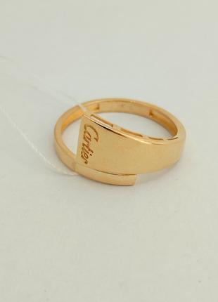 Золота каблучка 585 проби, золотое кольцо без вставок стильное...