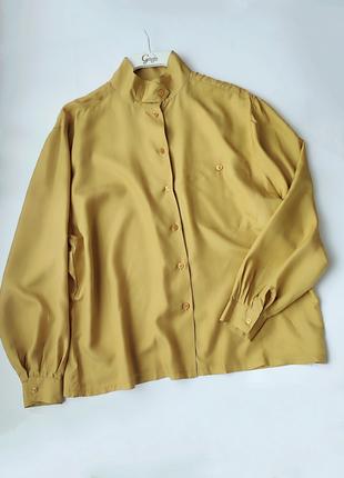 Красива стильна 100% шовкова сорочка блуза, оверсайз, Італія