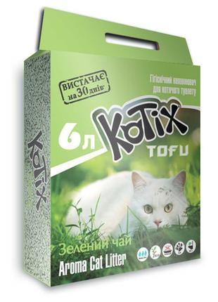 Наповнювач для котів KOTIX  TOFU Green Tea, 6L