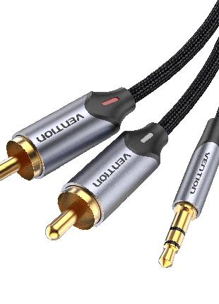 Кабель аудио Vention 3.5 mm to 2 RCA стерео разветвитель RCA Y...