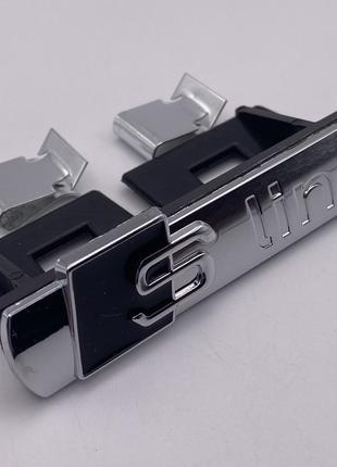 Audi s line эмблема значeк на решетку радиатора хром