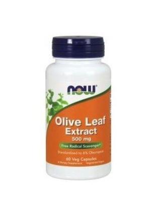 Листья оливы Now Olive Leaf 500 mg 60 caps