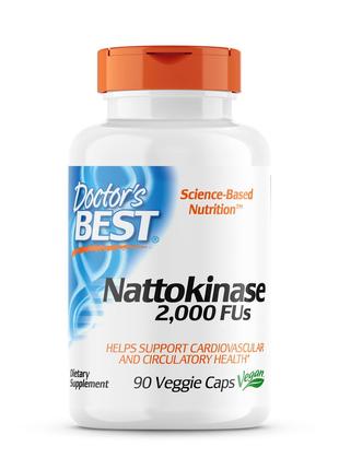 Наттокиназа Doctor's Best Best Nattokinase, 2,000 FU, 90 Veggi...