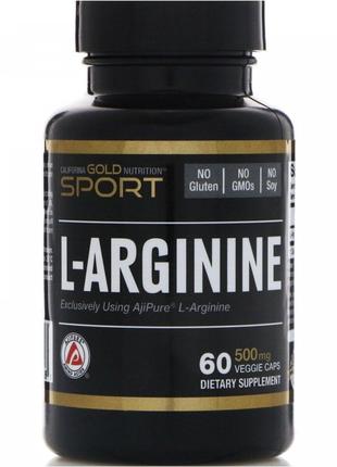 L-аргинин California Gold Nutrition L-Arginine, AjiPure, 500 m...