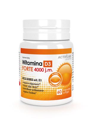 Витамин Д3 Vitamin D3 Forte 100 mcg/4000 IU 60 softgels