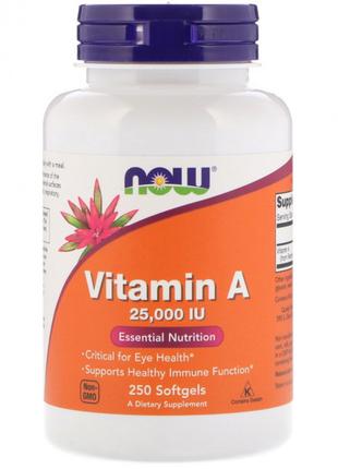 Витамин А Now Vitamin A 25000IU 250 softgels