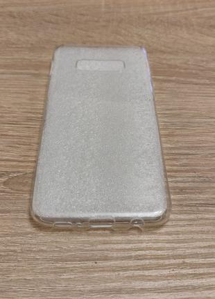 Силиконовый прозрачный бампер для Samsung S10 Lite