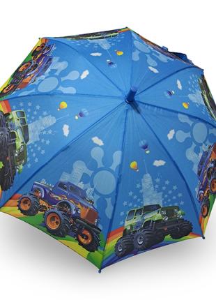 Зонт-трость для мальчика "Big cars" на 5-9 лет от фирмы Марио