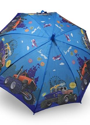 Зонт-трость для мальчика "Big cars" на 5-9 лет от фирмы Марио