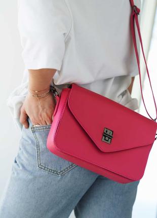 Жіноча сумка рожева сумка кросбоді сумочка через плече