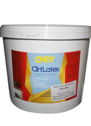 Фарба Інтерєрна 12,6кг Біла для стін та стелі ArtLatex ТМ OKEY