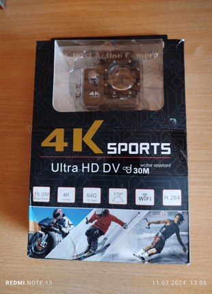 Экшн камера 4К Ultra HD Sports 4K WiFi.