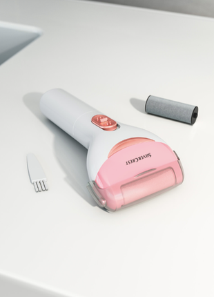 Електрична роликова пемза SilverCrest на батарейках Рожевий