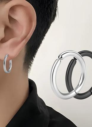 Модні чоловічі сережки-кліпси із сталі на одне вухо готичні па...