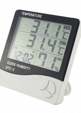 Термометр, гігрометр, метеостанція, годинник HTC-2 + виносний ...