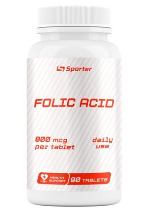 Витамин В9 Sporter Folic Acid 800 mcg 90 tabs