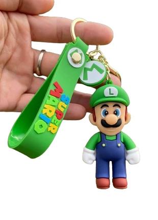 Супер Марио Луиджи Super Mario Luigi детский брелок на рюкзак,...