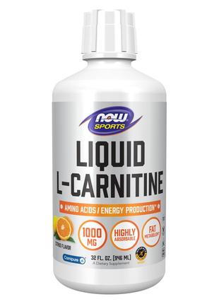 L-карнитин NOW Sports L-Carnitine Liquid 1000 mg 946 ml (Citrus)