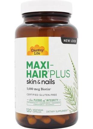Витамины для волос, кожи и ногтей Country Life Maxi-Hair Plus ...
