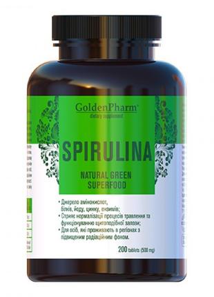 Спіруліна (Spirulina) Голден-Фарм 200 таблеток