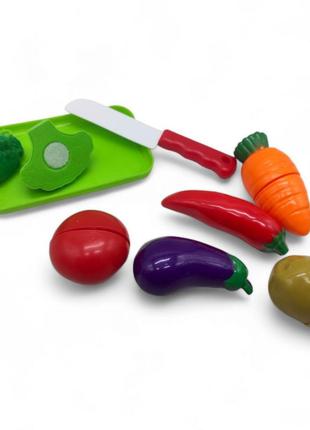 Овочі на липучках “Що є на кухні?”, обробна дошка, ніж, у пакеті