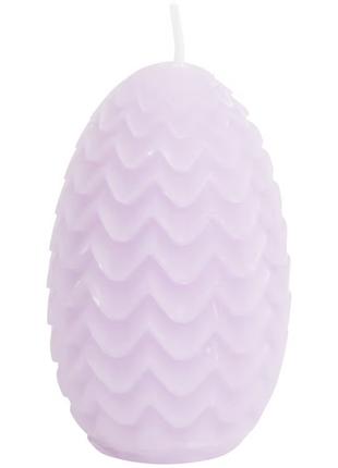 Свічка декоративна великодня у формі яйця,фіолетова