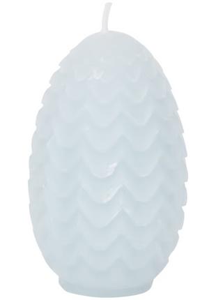 Свічка декоративна великодня у формі яйця, блакитна