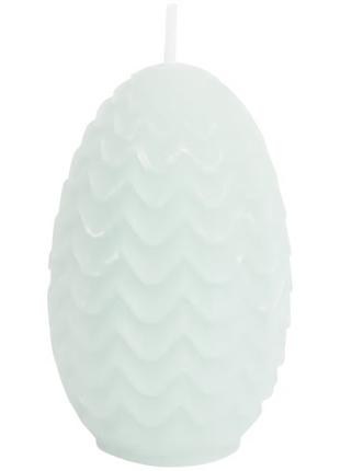 Свічка декоративна великодня у формі яйця, колір м'ята