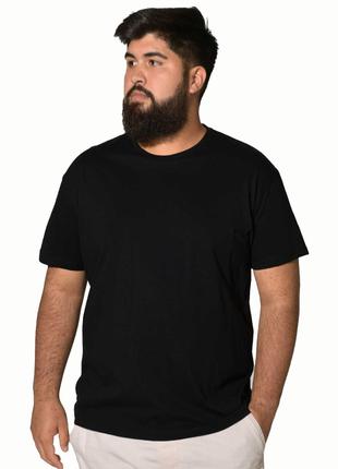 Мужская футболка JHK, Regular, черная, размер 5XL, хлопок, кру...