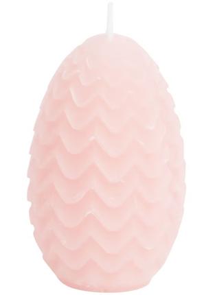 Свічка декоративна великодня у формі яйця, рожева
