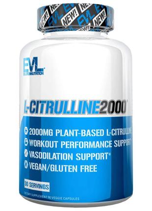 L-цитруллин Evlution Nutrition L-Citrulline 2000 90 Veggie Cap...