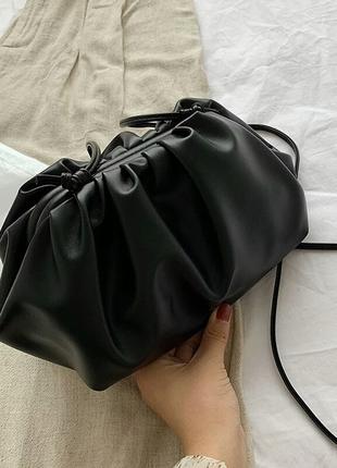Стильная сумочка на плечо с искусственной кожи, черная, новая