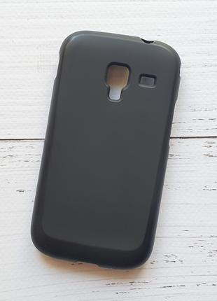 Чехол Samsung i8160 Galaxy Ace 2 для телефона силиконовый Черный