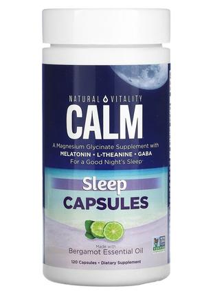 Спокойный сон с эфирным маслом бергамота, CALM, Sleep Capsules...