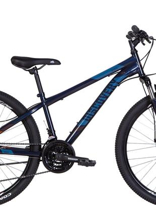 Велосипед 26" Discovery RIDER AM DD 2022 (темно-синій з жовтог...