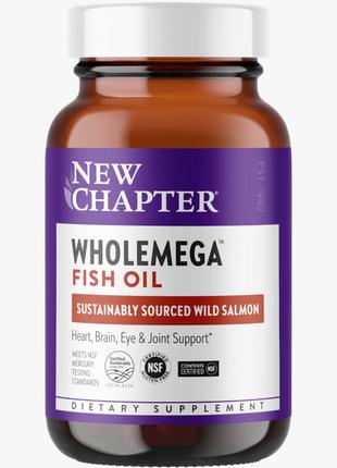 Жирные кислоты New Chapter Wholemega Fish Oil, 30 капсул