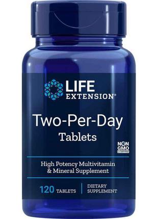 Мультивітаміни двічі на день Life Extension Two-Per-Day 120 Ta...