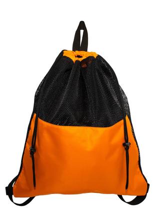 Рюкзак-мішок Surikat Mesh колір: чорний з помаранчевим