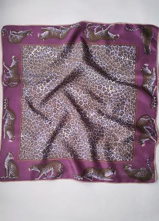 Шелковый шейный платок с леопардами Codello