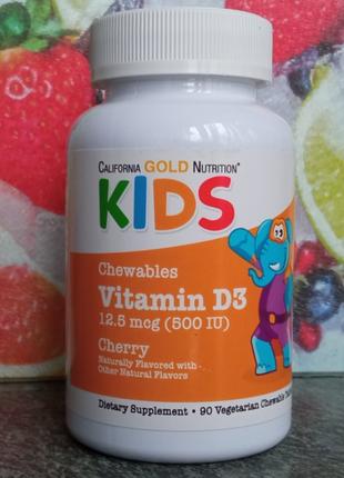 Витамин D3 D 3, США, 500 МЕ, Витамин Д3 Д 3 для детей 90 животных
